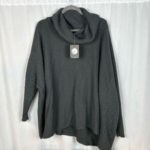 NWT Boutique Oversized Cowl Neck Sweater - Made in Italy, size xsmall